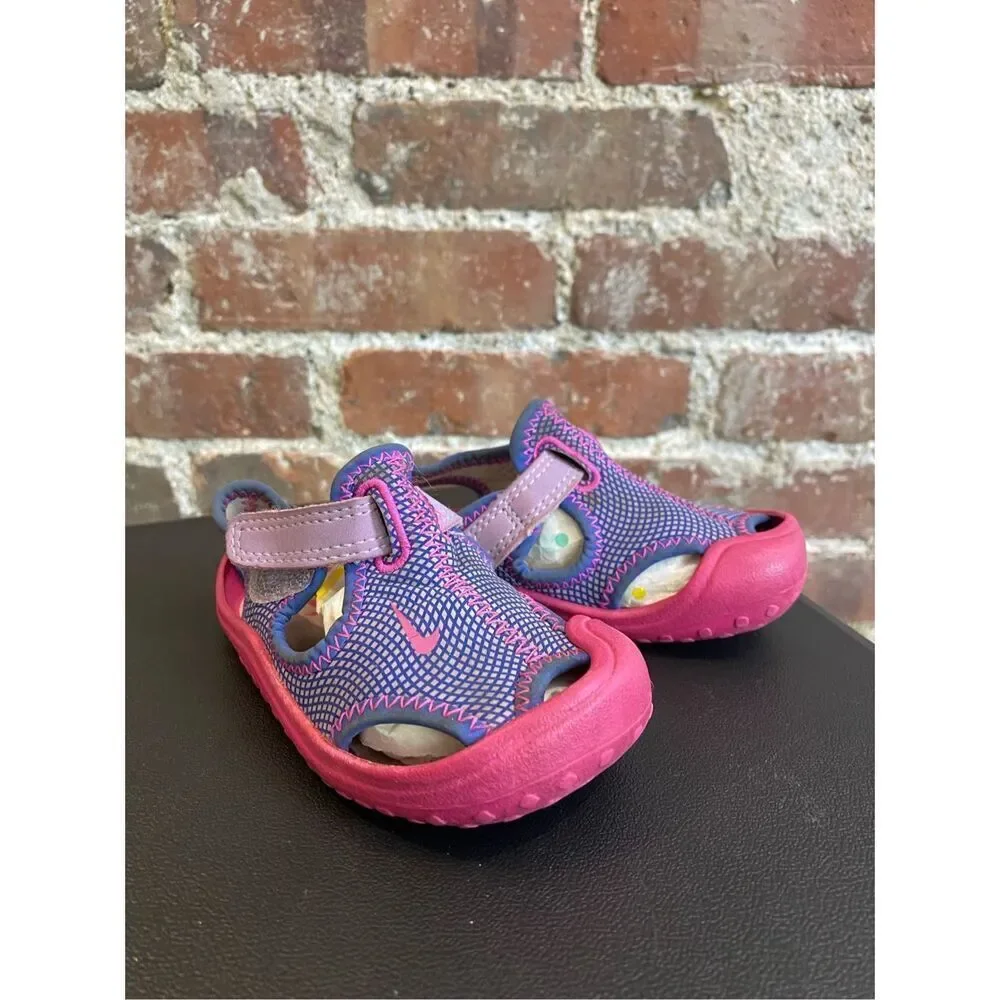 NIKE BABY Blue/Pink Neoprene Water Shoe Sandal Infant Size 6-7